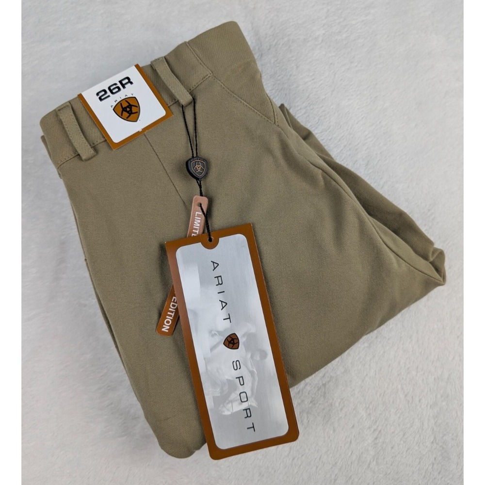 Ariat Sport Womens Select Riding Pants Breeches sz 26 Khaki Limited European NWT
